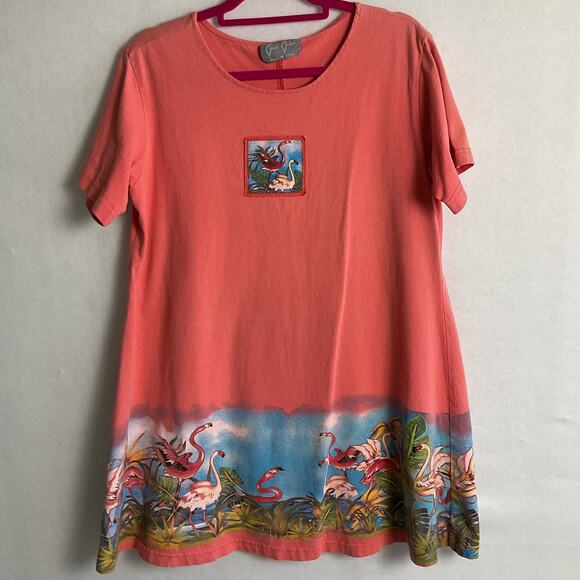 Cover Charge One Size Pink Flamingo Pullover Dress - Picture 2 of 8